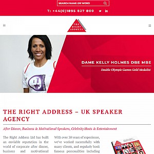 After Dinner Speaker Agency - the Right Address Ltd - UK Motivational and Celebrity Guest Speakers.