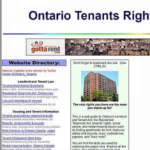 Housing and Tenant Rights Information, Canada