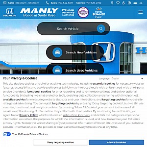 Manly Honda - New and Certified Used Honda Cars Dealer, Santa Rosa, California, CA