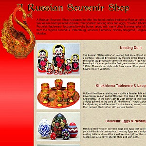 A Russian Souvenir Shop -- High Quality Handmade Craft Items and Gifts from Russia