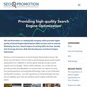 Seoandpromotion is a Leading SEO Company in India
