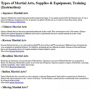Different Types of Martial Arts