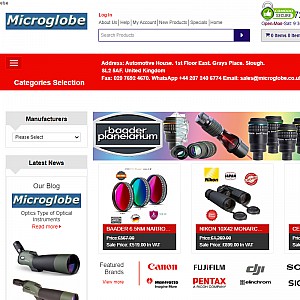 Microglobe Photographic Equipments Retailer in London UK.