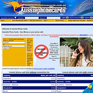 International Prepaid Phone Card, Australia Calling Card