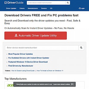 Driverguide - Xp Drivers, Windows 7 Drivers, Printer Drivers, Audio Drivers, Cdrom Drivers, Network...